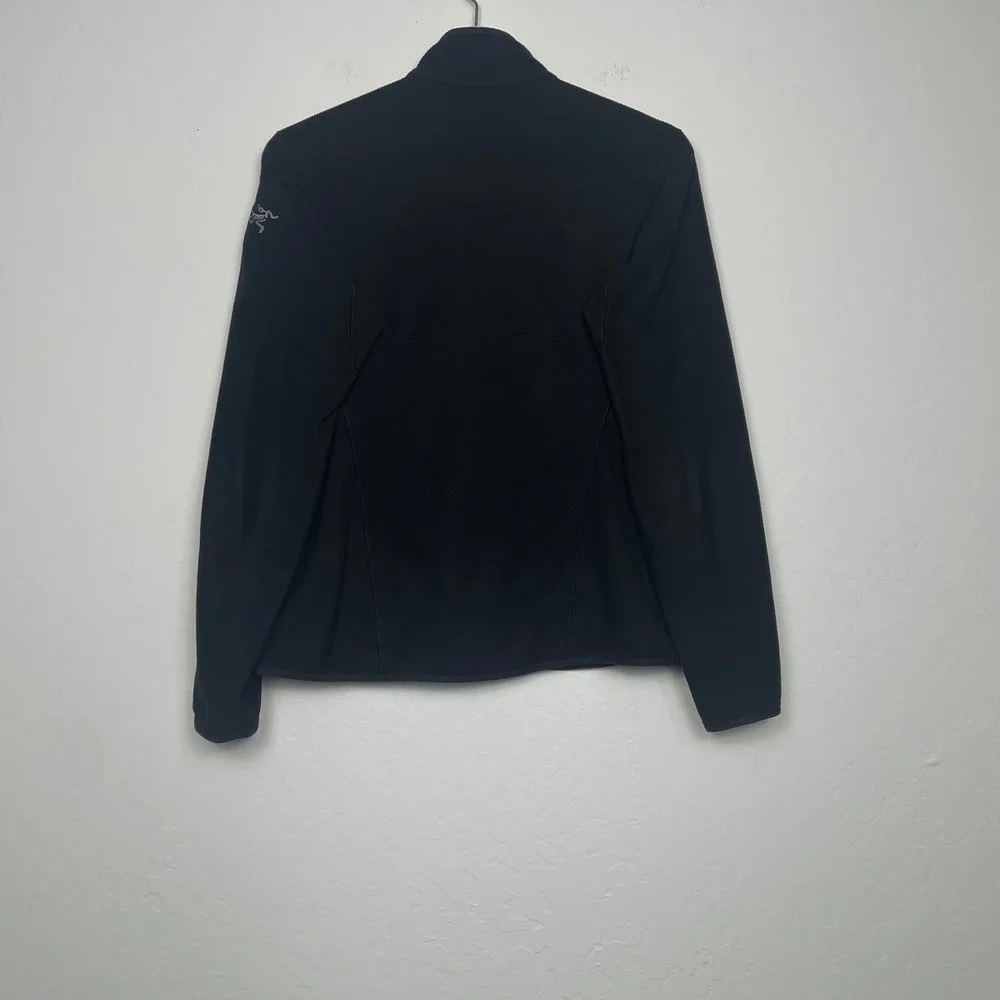 Arcteryx Women's Delta LT Jacket Zip Neck Pullover Black Waffle Grid Size Small - Picture 4 of 16
